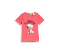 TOM TAILOR Mädchen T-Shirt mit Snoopy-Print, rosa, Uni, Gr. 128/134