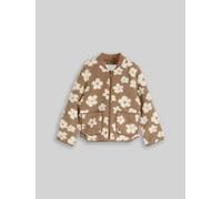 Jeansjacke TOM TAILOR, Mädchen, Gr. 116/122, braun (braun teddy flower artwork), Web, Obermaterial: 100% Polyester. Futter: 100% Polyester, regular fit, Jacken Jeansjacke (67215245-116) braun teddy fl