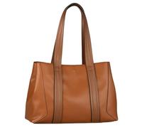 TOM TAILOR Manola Damen Shopper Umhängetasche Reißverschluss Groß Cognac Braun