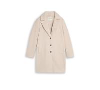 Kurzmantel TOM TAILOR, Damen, Gr. XL, beige (cold beige), Web, Obermaterial: 100% Polyester. Futter: 100% Polyester, unifarben, regular fit ca. Mitte Oberschenkel, V-Ausschnitt, abgesteppte Kante, Män
