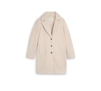 Kurzmantel TOM TAILOR, Damen, Gr. XS, beige (cold beige), Web, Obermaterial: 100% Polyester. Futter: 100% Polyester, unifarben, regular fit ca. Mitte Oberschenkel, V-Ausschnitt, abgesteppte Kante, Män