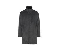 Wollmantel TOM TAILOR, Herren, Gr. XXXL, grau (dunkelgrau schwarz herringbone), Web, Obermaterial: 66% Polyester, 20% Wolle, 5% Polyacryl, 4% Viskose, 3% Polyamid, 2% Baumwolle. Futter: 100% Polyester