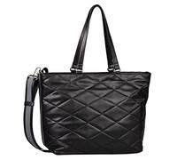 TOM TAILOR Mica Damen Shopper Umhängetasche Reißverschluss Groß Schwarz