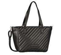 Shopper TOM TAILOR "Mirela", Damen, Gr. B/H/T: 44cm x 26,5cm x 15cm, schwarz, Polyurethan, Taschen, weich wattiert und elegant in trendigen Formaten (40388309-0) schwarz