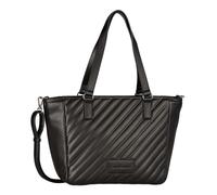 Shopper TOM TAILOR "Mirela", Damen, Gr. B/H/T: 44cm x 26,5cm x 15cm, schwarz, Polyurethan, Taschen, weich wattiert und elegant in trendigen Formaten (40388309-0) schwarz