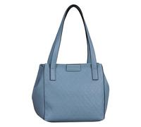 Shopper TOM TAILOR "Mirenda" Gr. B/H/T: 43 cm x 26 cm x 19 cm, blau Damen Taschen Handtaschen Großer Shopper mit Allover-Logoprägung und Kantenfarbe (32469006-0)
