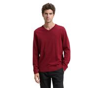Tom Tailor Regular Fit Pullover aus reiner Baumwolle in Rot, Größe L