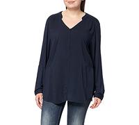 TOM TAILOR MY TRUE ME Damen Plussize Bluse mit Taillenraffung 1026842, 10668 - Sky Captain Blue, 48 Große Größen