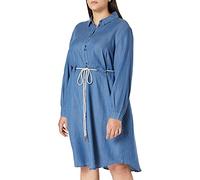 TOM TAILOR MY TRUE ME Damen Plussize Jeans Blusenkleid 1024848, 10110 - Blue Denim, 54 Große Größen