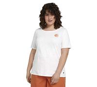 TOM TAILOR MY TRUE ME Damen Plussize Print T-Shirt aus Bio-Baumwolle 1025582, 10332 - Off White, 48 Große Größen