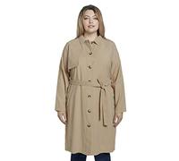 TOM TAILOR MY TRUE ME Damen Plussize Trenchcoat mit Gürtel 1017663, 22201 - Cream Toffee, 48 Große Größen