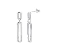 Tom Tailor Ohrhänger für Damen, Sterling Silber 925, mit Zirkonia, 29 mm, silber, Geschenkidee, Ohrschmuck, Damenschmuck, 2100560