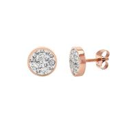 Tom Tailor Ohrstecker für Damen, Edelstahl, mit Kristallglas, 10 mm, rosefarben, Geschenkidee, Ohrschmuck, Damenschmuck, 2100674