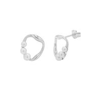 Tom Tailor Ohrstecker für Damen, Sterling Silber 925, mit Süßwasserzuchtperle, 15 mm, silber, Geschenkidee, Ohrschmuck, Damenschmuck, 2100555