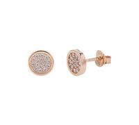 Tom Tailor Ohrstecker für Damen, Sterling Silber 925, mit Zirkonia, 8 mm, rosefarben, Geschenkidee, Ohrschmuck, Damenschmuck, 2100580