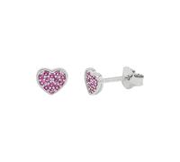 Tom Tailor Ohrstecker für Mädchen, Sterling Silber 925, mit Zirkonia, 6 mm, silber, Herz, Geschenkidee, Ohrschmuck, Kinderschmuck, 2100604