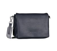 Umhängetasche TOM TAILOR "Orla Stripe", Damen, Gr. B/H/T: 23cm x 16cm x 8cm, blau (dunkelblau), Polyurethan, clean, gepflegt, unifarben, Taschen Umhängetasche, aus softem Kunstleder in modernem Look m