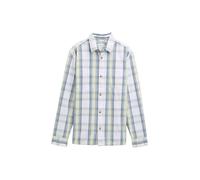 Tom Tailor - Overshirt mit Karomuster blue lime light check - Gr. - L