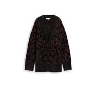 Tom Tailor - Oversize Cardigan mit Leo-Muster big brown leo design - Gr. - M