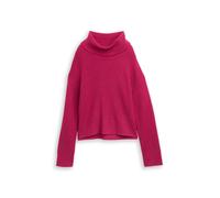 TOM TAILOR Damen 1049160 Oversize Rollkragenpullover, 39064-Dark Pink Melange, XXL