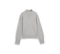 Tom Tailor - Oversize Strickpullover mit Stehkragen medium silver grey melange - Gr. - XXXL