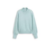 Tom Tailor - Oversize Strickpullover mit Stehkragen white moss melange - Gr. - L