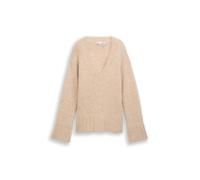Tom Tailor Oversize Strickpullover 1049145 Damen mit Wollanteil Sand Stone Beige Melange XL