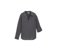 Tom Tailor - Oversized Flanell Bluse mit Karomuster navy grey check design - Gr. - 42
