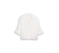 Tom Tailor - Oversized Satinbluse mit Turn-up-Funktion whisper white - Gr. - 40