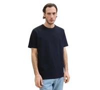 TOM TAILOR - T-Shirt mit Piqué Struktur sky captain blue XXXL