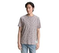 Tom Tailor Regular Fit T-Shirt aus reiner Baumwolle in Hellgrau Melange, Größe L