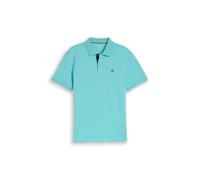 Tom Tailor Regular Fit Poloshirt aus reiner Baumwolle mit Logo-Stitching in Petrol, Größe XXL