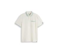 Tom Tailor - Piqué Poloshirt mit Stretch Gardenia White - Gr. - XL