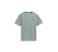 Tom Tailor - Piqué T-Shirt in Melange-Optik garden green - Gr. - XXL