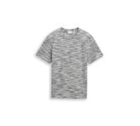 Tom Tailor - Piqué T-Shirt in Melange-Optik white green spacedye pique - Gr. - L