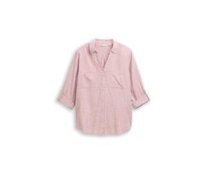 Tom Tailor - Plus Size - Bluse mit Brusttaschen wineberry rose - Gr. - 44