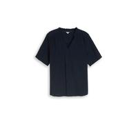 Tom Tailor - Plus Size - Crinkle Bluse mit V-Ausschnitt sky captain blue - Gr. - 48