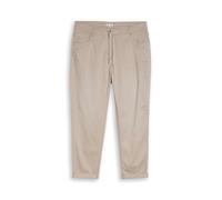 Tom Tailor - Plus Size - Cropped Slim Hose soft taupe grey - Gr. - 50/28