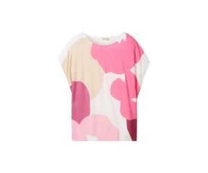 Tom Tailor - Plus Size - Gemustertes T-Shirt dove white - Gr. - 50