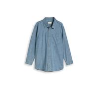 Tom Tailor - Plus Size - Jeanshemd mit Brusttasche mid blue denim check - Gr. - 3XL