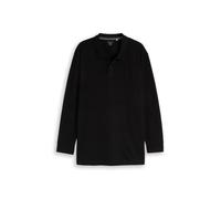 Tom Tailor - Plus Size - Langarm Piqué Poloshirt black - Gr. - 3XL