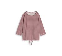 Tom Tailor - Plus Size - Langarmshirt mit Knopf-Details light pink preppy plum stripe - Gr. - 54