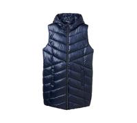 TOM TAILOR Damen 1043579 Plussize Lange Steppweste mit Kapuze, 10668-Sky Captain Blue, 48