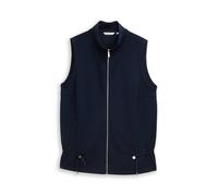 Tom Tailor - Plus Size - Scuba Sweatweste mit Stehkragen sky captain blue - Gr. - 54