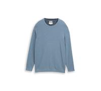 Tom Tailor - Plus Size - Strickpullover aus Baumwolle faded blue melange - Gr. - 4XL