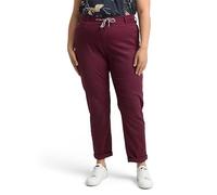 Tom Tailor - Plus Size - Cropped Slim Hose bordeaux red - Gr. - 44/28
