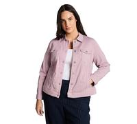 Jeansjacke TOM TAILOR PLUS, Damen, Gr. 54, light elderberry, Denim/Jeans, Obermaterial: 98% Baumwolle, 2% Elasthan. Futter: 100% Baumwolle, unifarben, normal hüftbedeckend, Rundhals, 1-Knopf-Manschett