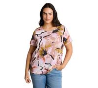 Tom Tailor - Plus Size - T-Shirt aus Baumwolle big abstract flower print - Gr. - 48