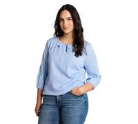 Tom Tailor 1051961 Bluse Mit 3/4-ärmeln 44 Blue White Thin Stripe