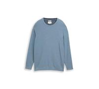 Tom Tailor - Plus Size - Strickpullover aus Baumwolle faded blue melange - Gr. - 3XL
